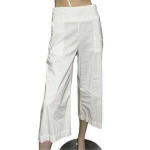 Liviana Conti Women’s Size 40 S White Stretch Wide Leg Capri Pants